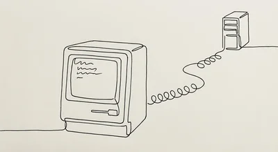 Illustration for When CompuServe Was the Internet